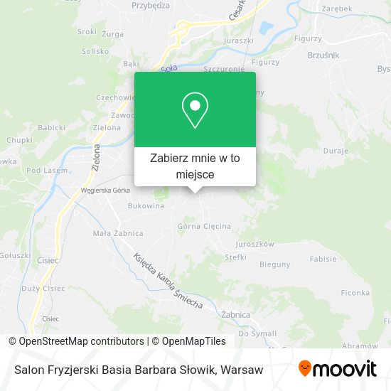 Mapa Salon Fryzjerski Basia Barbara Słowik