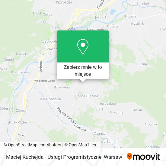 Mapa Maciej Kuchejda - Usługi Programistyczne