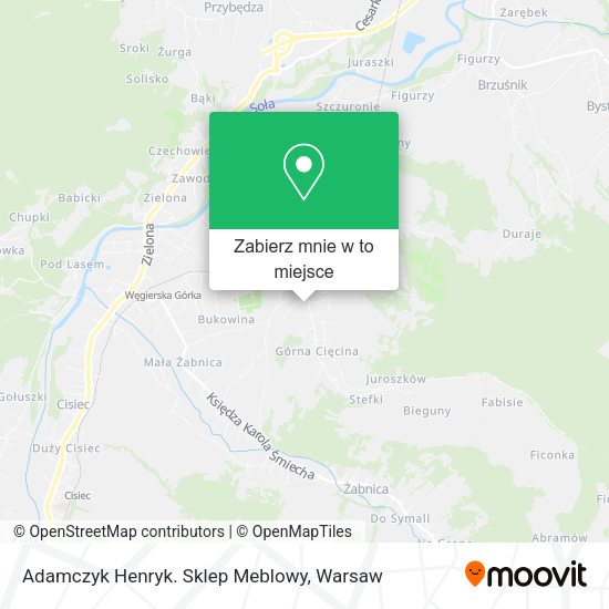 Mapa Adamczyk Henryk. Sklep Meblowy