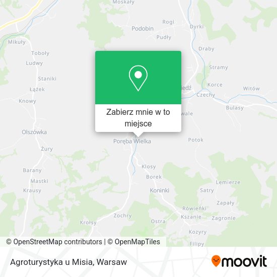 Mapa Agroturystyka u Misia