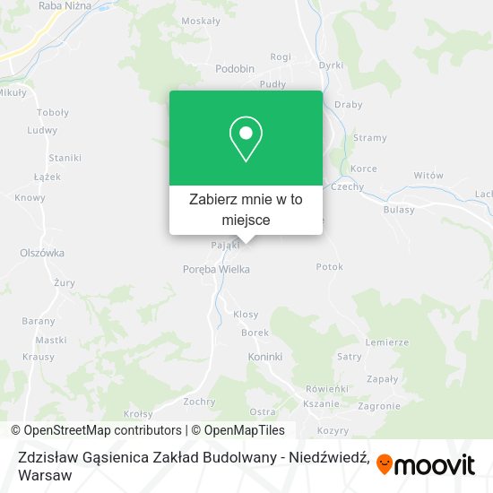 Mapa Zdzisław Gąsienica Zakład Budolwany - Niedźwiedź