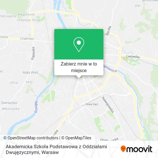 Mapa Akademicka Szkoła Podstawowa z Oddziałami Dwujęzycznymi