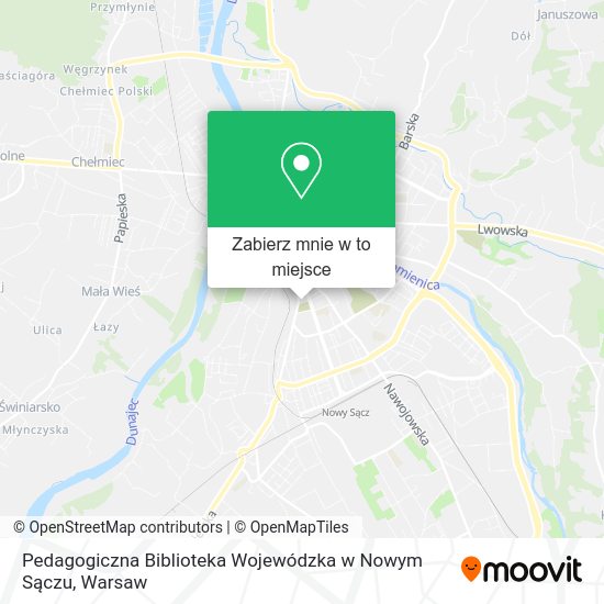 Mapa Pedagogiczna Biblioteka Wojewódzka w Nowym Sączu