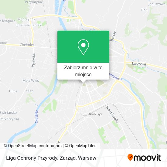 Mapa Liga Ochrony Przyrody. Zarząd