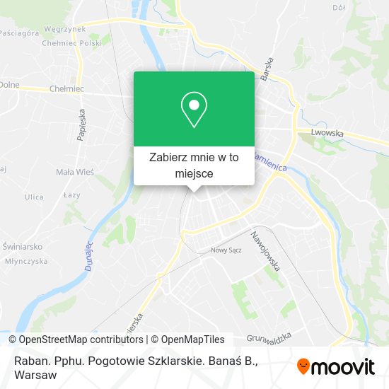 Mapa Raban. Pphu. Pogotowie Szklarskie. Banaś B.