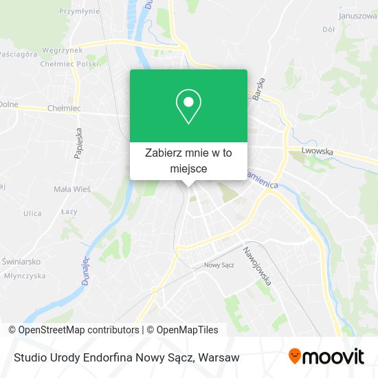 Mapa Studio Urody Endorfina Nowy Sącz