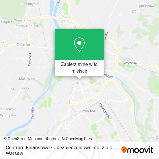 Mapa Centrum Finansowo - Ubezpieczeniowe. sp. z o.o.