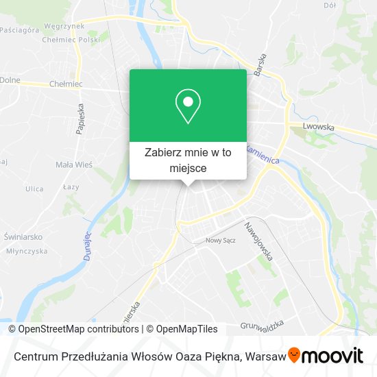 Mapa Centrum Przedłużania Włosów Oaza Piękna