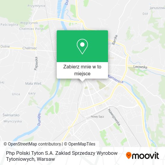 Mapa Php Polski Tyton S.A. Zaklad Sprzedazy Wyrobow Tytoniowych