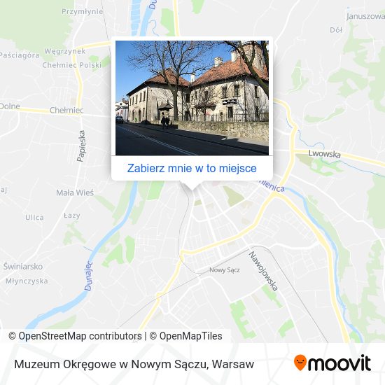 Mapa Muzeum Okręgowe w Nowym Sączu