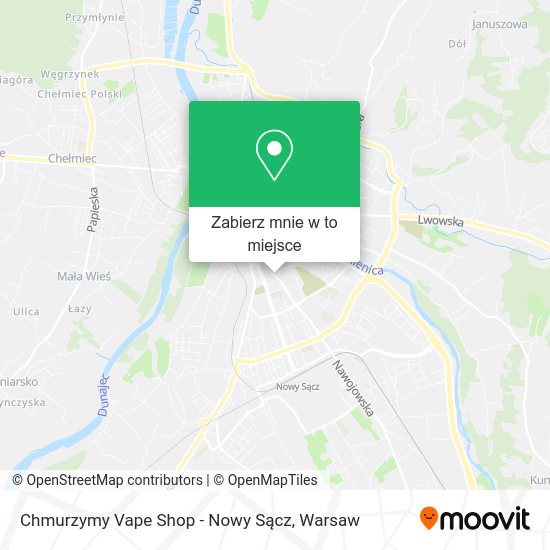 Mapa Chmurzymy Vape Shop - Nowy Sącz