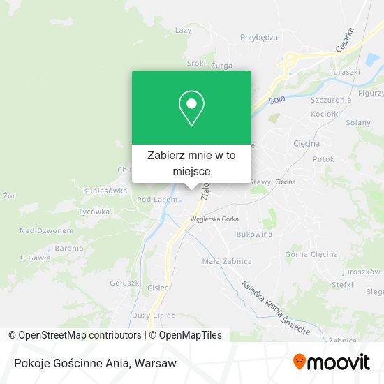 Mapa Pokoje Gościnne Ania