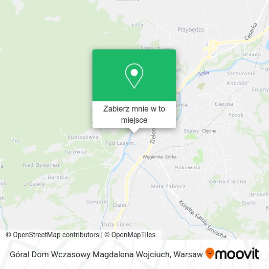 Mapa Góral Dom Wczasowy Magdalena Wojciuch