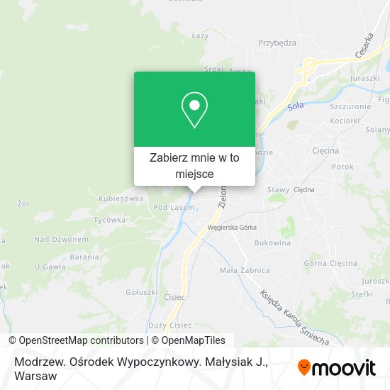 Mapa Modrzew. Ośrodek Wypoczynkowy. Małysiak J.