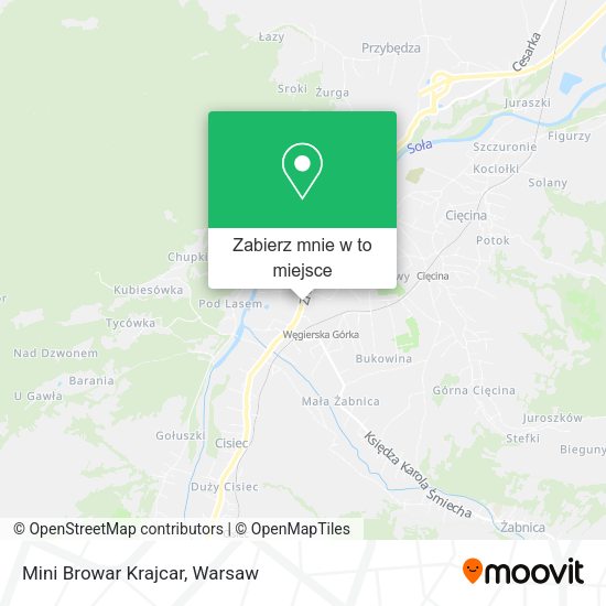 Mapa Mini Browar Krajcar