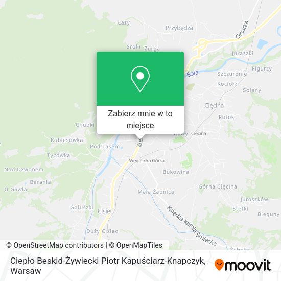 Mapa Ciepło Beskid-Żywiecki Piotr Kapuściarz-Knapczyk