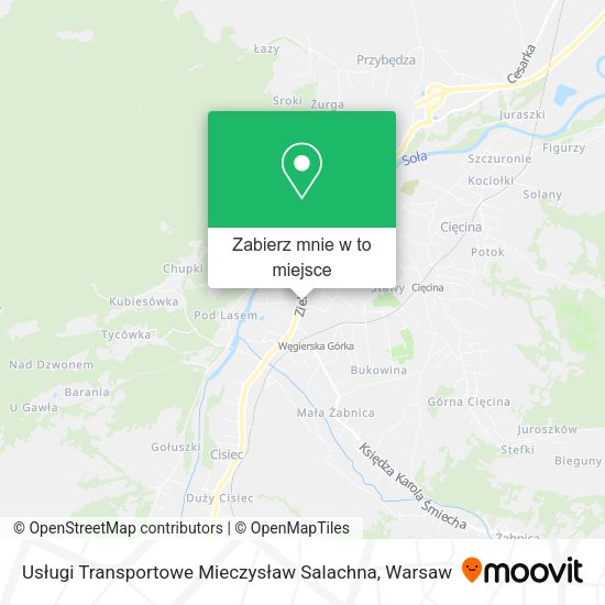 Mapa Usługi Transportowe Mieczysław Salachna