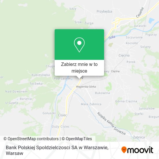 Mapa Bank Polskiej Spoldzielczosci SA w Warszawie