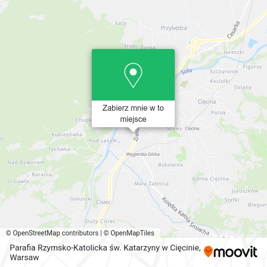 Mapa Parafia Rzymsko-Katolicka św. Katarzyny w Cięcinie