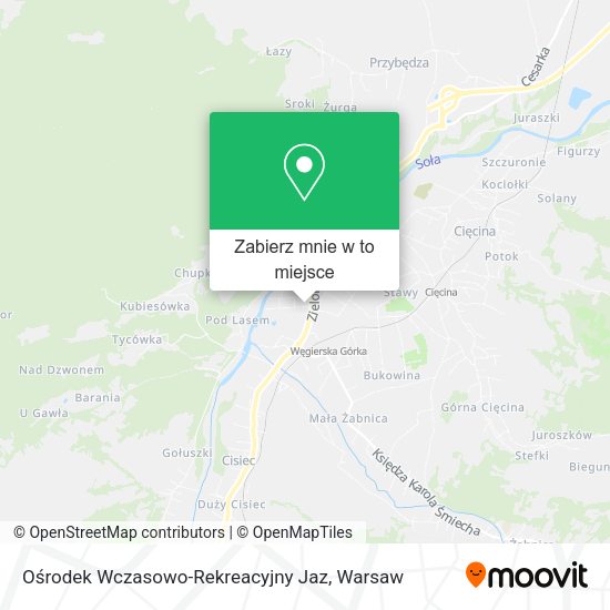 Mapa Ośrodek Wczasowo-Rekreacyjny Jaz