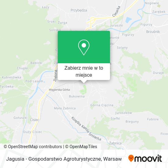 Mapa Jagusia - Gospodarstwo Agroturystyczne