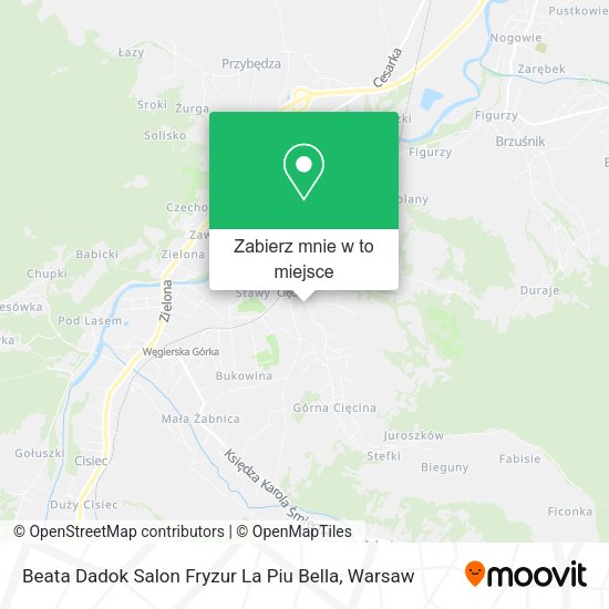 Mapa Beata Dadok Salon Fryzur La Piu Bella