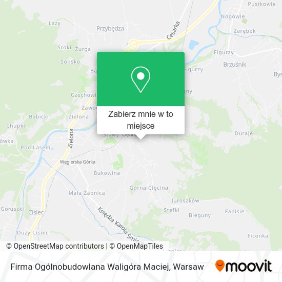 Mapa Firma Ogólnobudowlana Waligóra Maciej