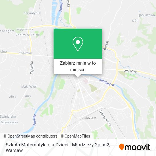 Mapa Szkoła Matematyki dla Dzieci i Młodzieży 2plus2