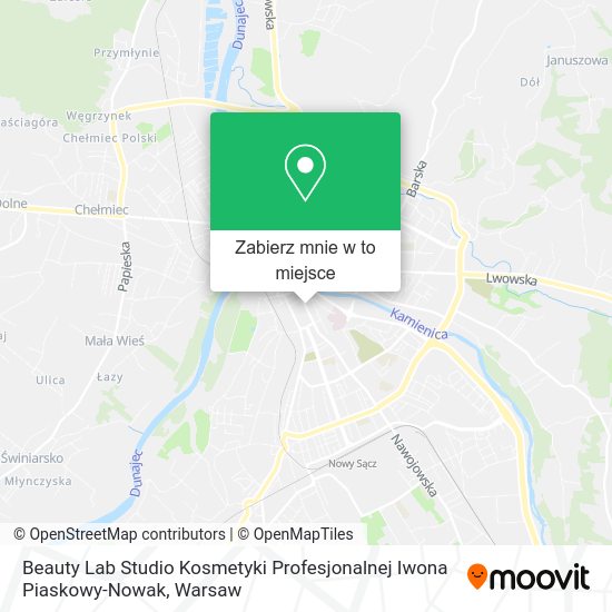 Mapa Beauty Lab Studio Kosmetyki Profesjonalnej Iwona Piaskowy-Nowak