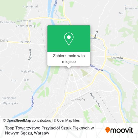 Mapa Tpsp Towarzystwo Przyjaciół Sztuk Pięknych w Nowym Sączu