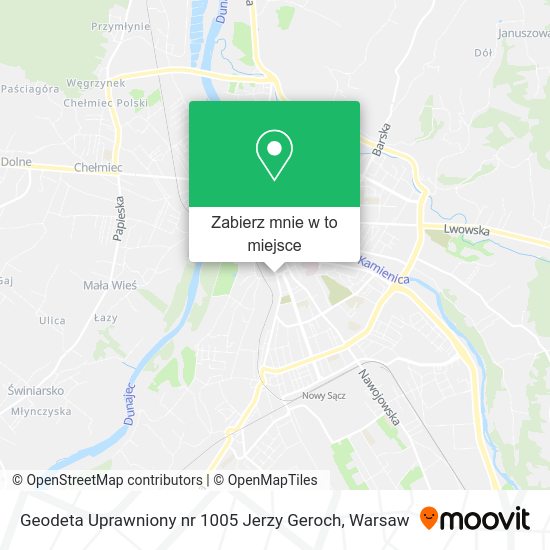 Mapa Geodeta Uprawniony nr 1005 Jerzy Geroch