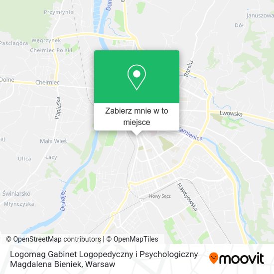 Mapa Logomag Gabinet Logopedyczny i Psychologiczny Magdalena Bieniek