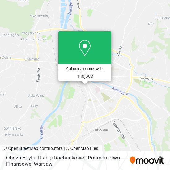 Mapa Oboza Edyta. Usługi Rachunkowe i Pośrednictwo Finansowe