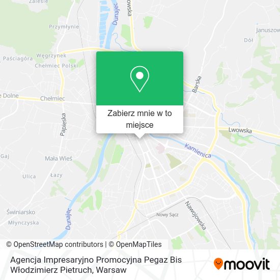 Mapa Agencja Impresaryjno Promocyjna Pegaz Bis Włodzimierz Pietruch