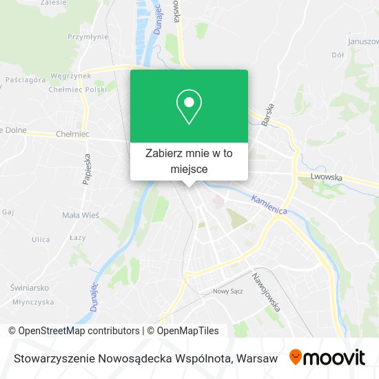 Mapa Stowarzyszenie Nowosądecka Wspólnota