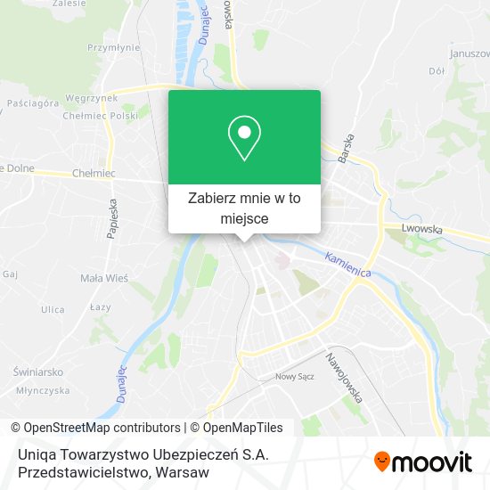 Mapa Uniqa Towarzystwo Ubezpieczeń S.A. Przedstawicielstwo