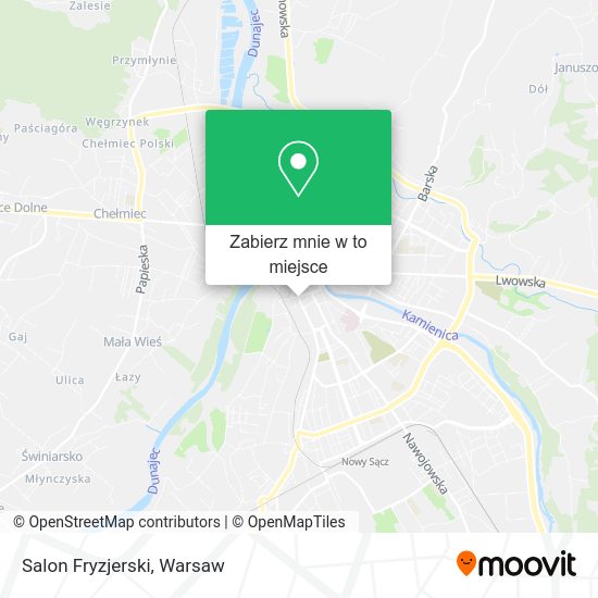 Mapa Salon Fryzjerski