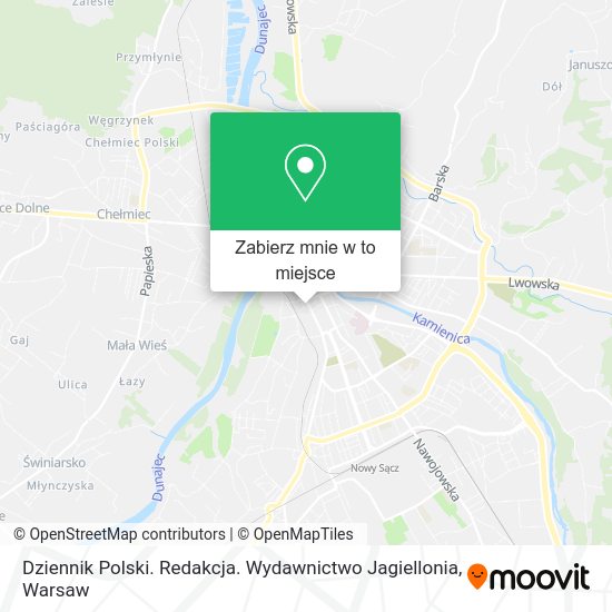 Mapa Dziennik Polski. Redakcja. Wydawnictwo Jagiellonia