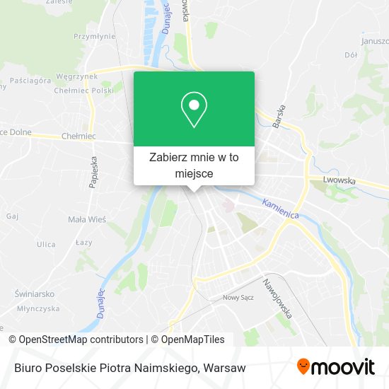 Mapa Biuro Poselskie Piotra Naimskiego