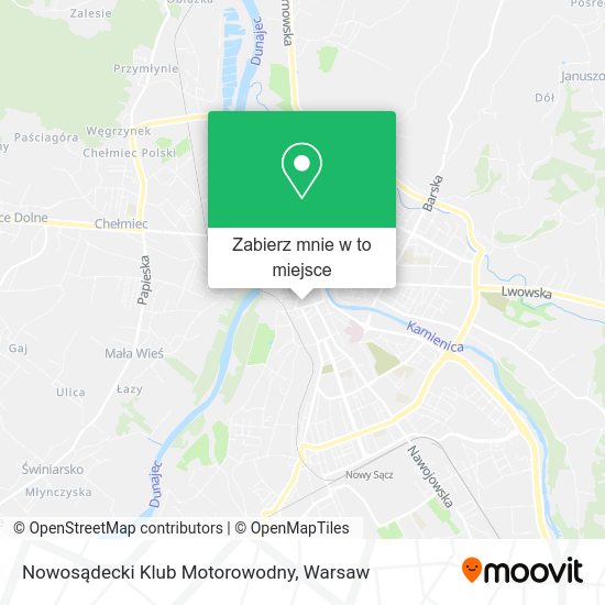 Mapa Nowosądecki Klub Motorowodny