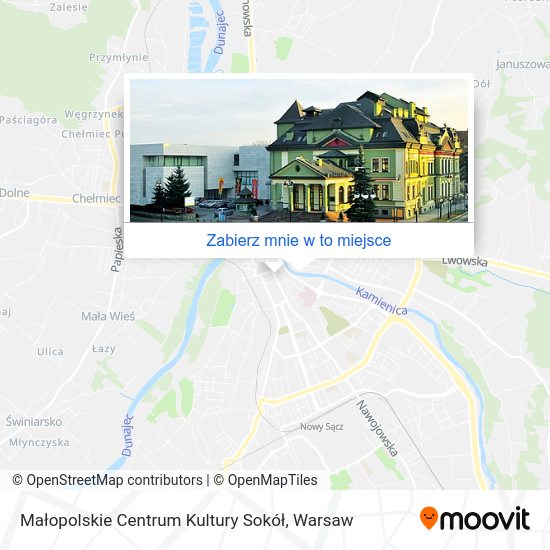 Mapa Małopolskie Centrum Kultury Sokół