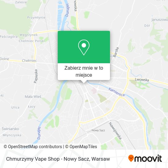 Mapa Chmurzymy Vape Shop - Nowy Sacz