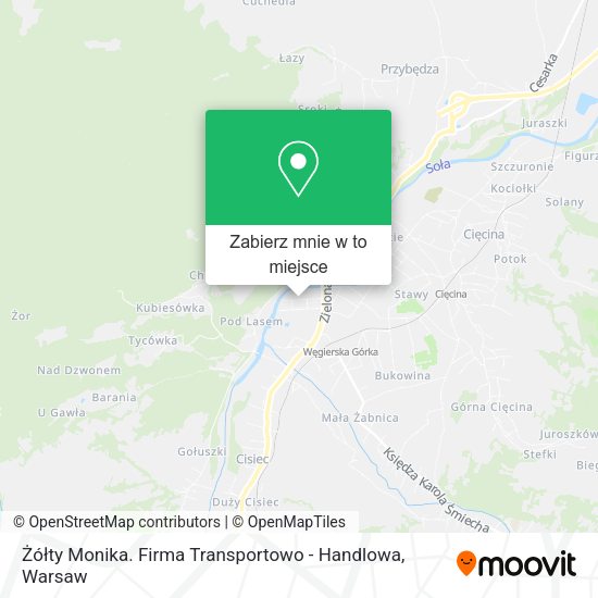 Mapa Żółty Monika. Firma Transportowo - Handlowa