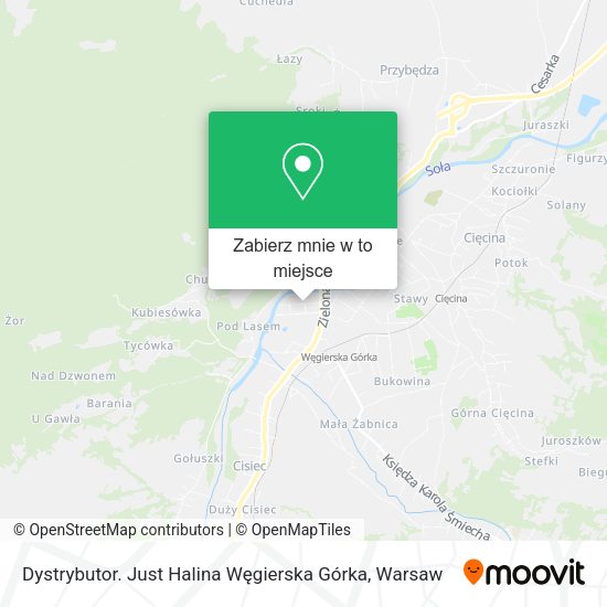 Mapa Dystrybutor. Just Halina Węgierska Górka