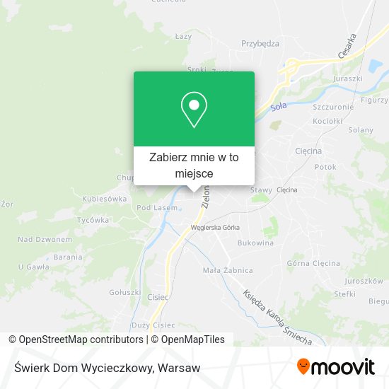 Mapa Świerk Dom Wycieczkowy