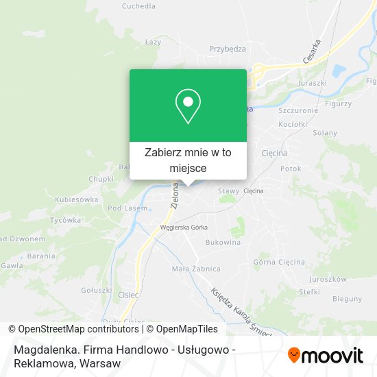 Mapa Magdalenka. Firma Handlowo - Usługowo - Reklamowa