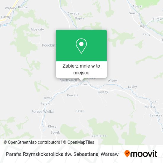 Mapa Parafia Rzymskokatolicka św. Sebastiana