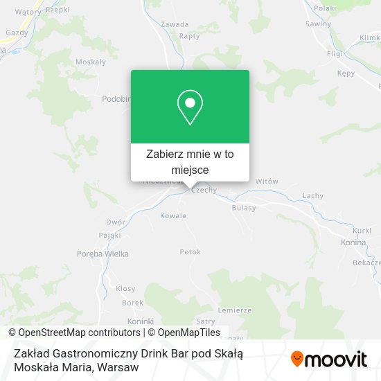 Mapa Zakład Gastronomiczny Drink Bar pod Skałą Moskała Maria