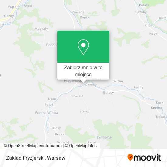 Mapa Zaklad Fryzjerski