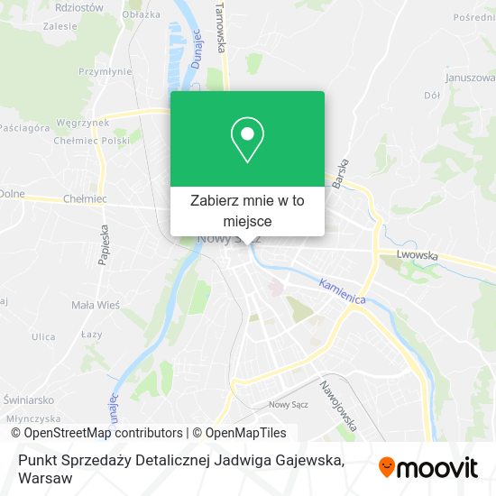 Mapa Punkt Sprzedaży Detalicznej Jadwiga Gajewska